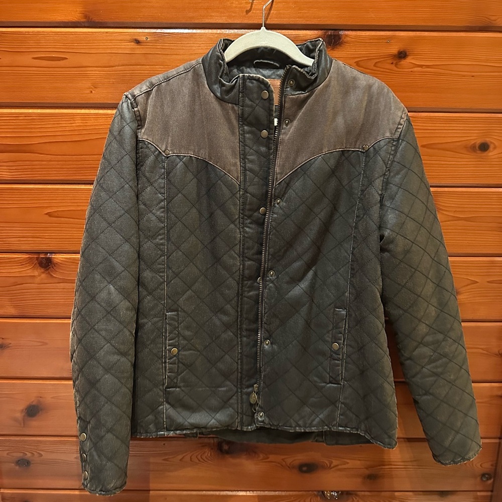 Shyanne Quilted Jacket - Brown and Gray